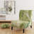 Tropical Canopy II Green - Traditional Velvet Upholstered Slipper Chair