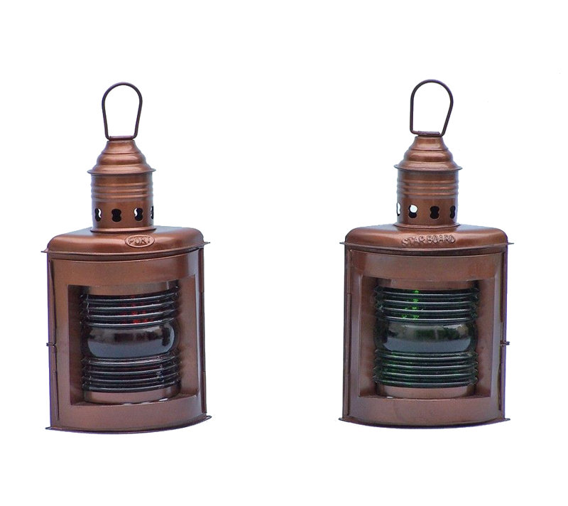 Lanterne à bâbord et tribord, Cuivre antique