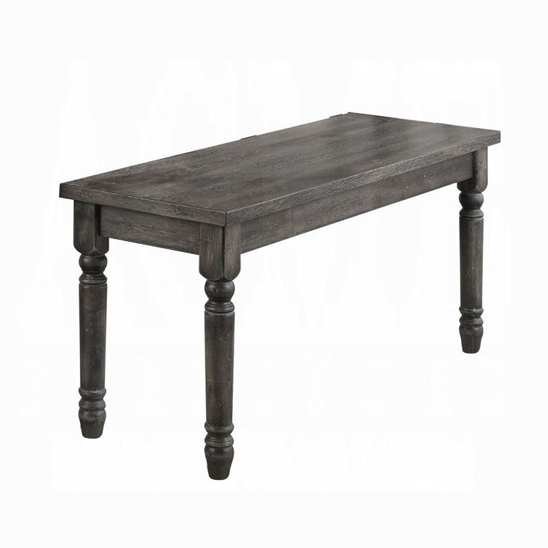 Banc ACME Wallace, gris vieilli, H 18 po x l 40 po x P 14 po