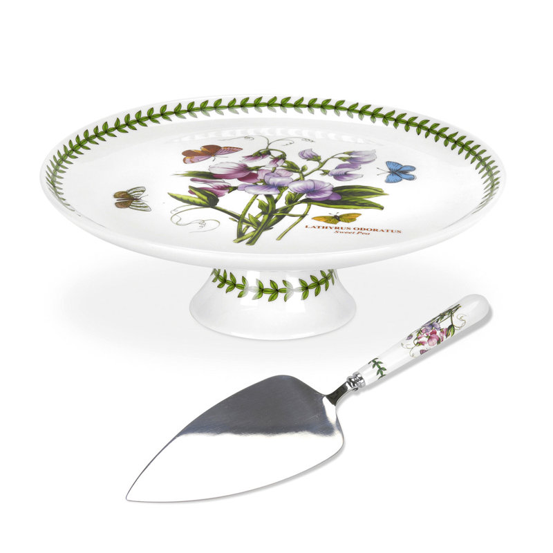 10" Footed Cake Plate with Server