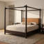 Devin Leather Canopy Bed-277603009-277603015