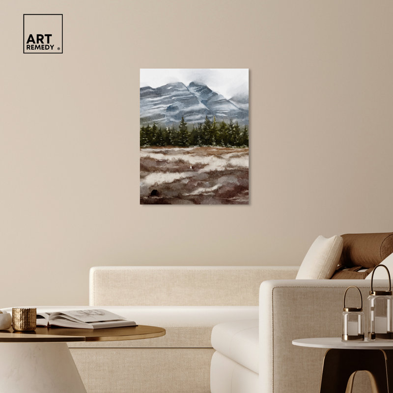Paysage de roches de fevrier, Toile tendue, H 36 po x l 30 po