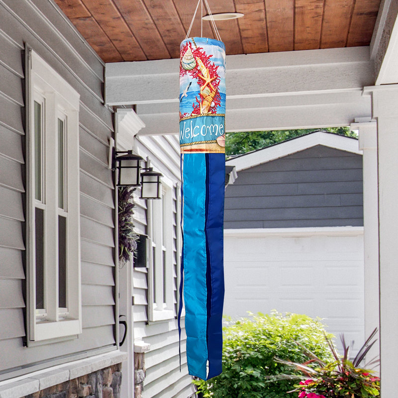 Coral Wreath Windsock