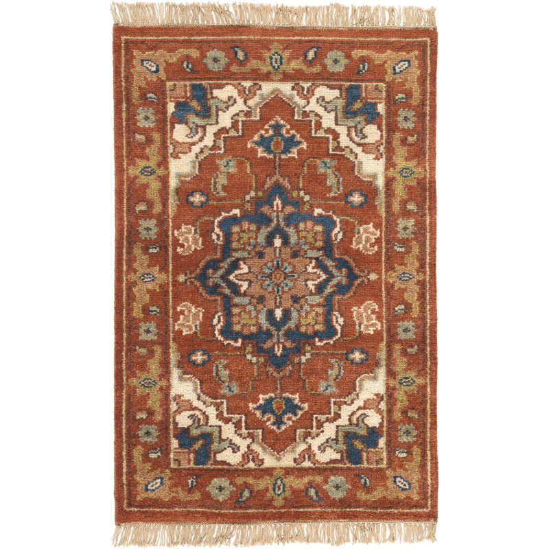 Zeus Hand Woven Wool Geometric Area Rug, Rectangle 10' x 14'