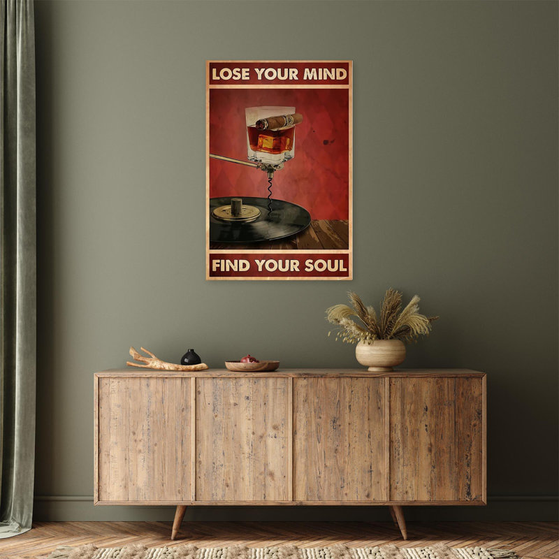 «Lose Your Mind Find Your Soul», impression sur toile tendue, H 20 po x l 16 po x P 1,25 po