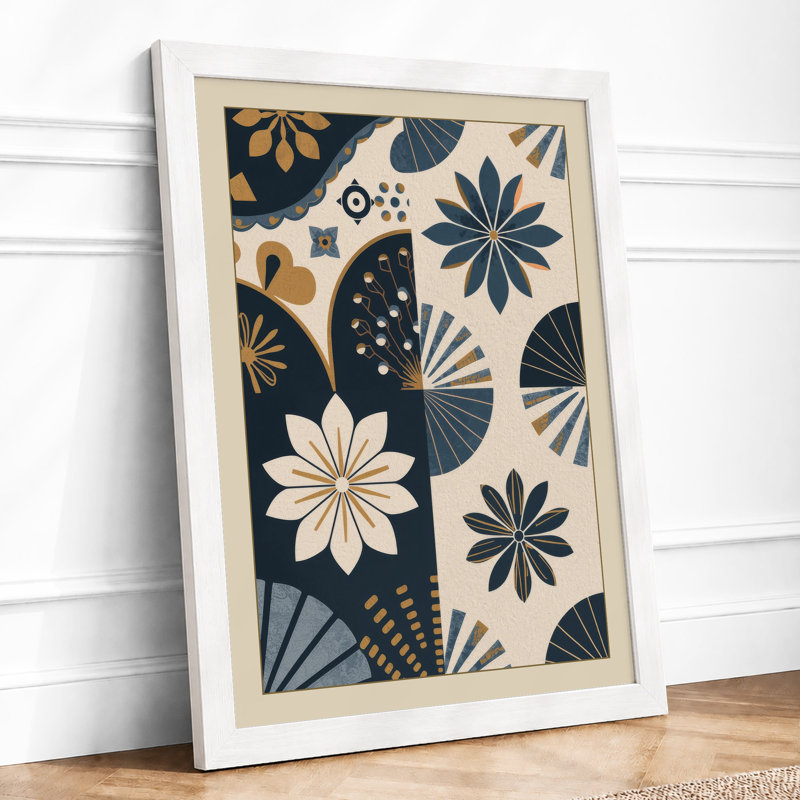 Geometry Botanical - Framed Print, A4 - 29.7 x 21.0 cm, White