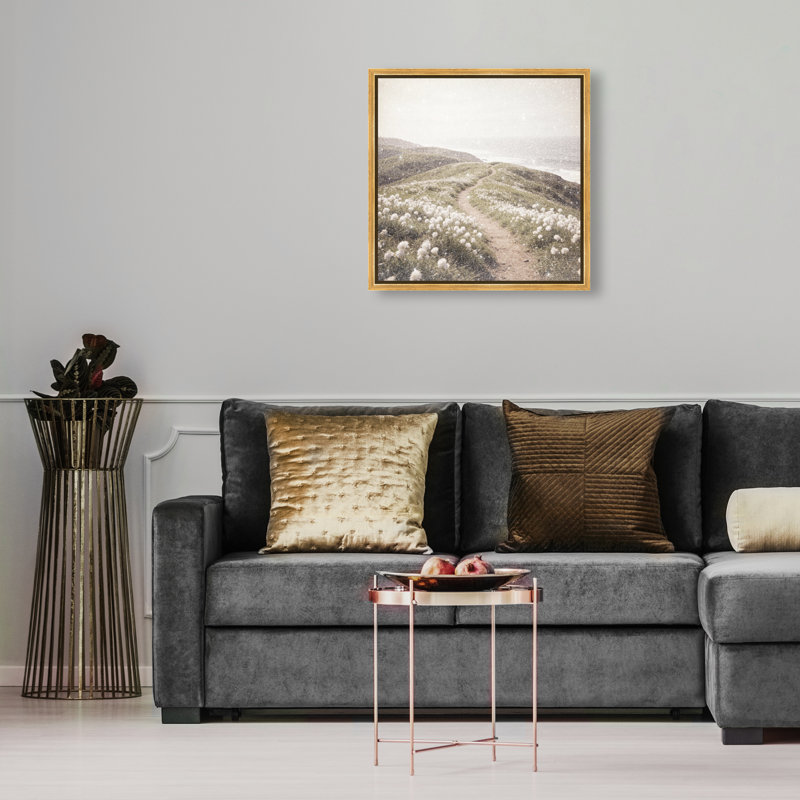 Blooming Path Print by Oliver Gal, 17" H x 17" W, Gold Floater Frame