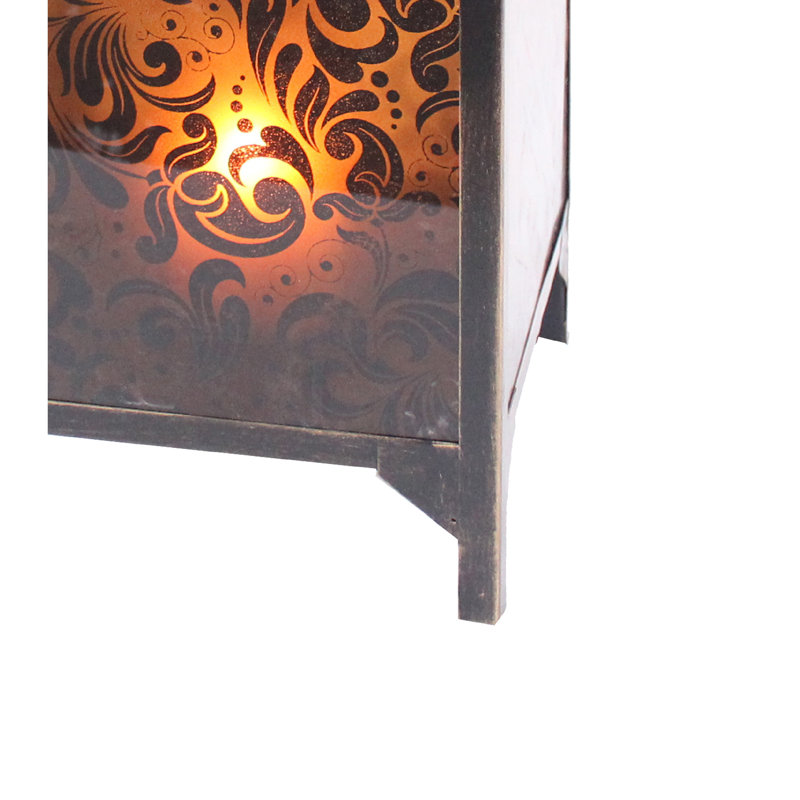 18" Brown Metal Floor Candle Holder