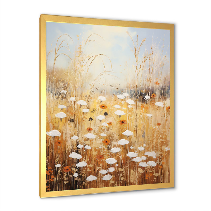 Meadow of Dreams - Imprimé, Cadre doré simple, H 20 po x l 12 po x P 1 po