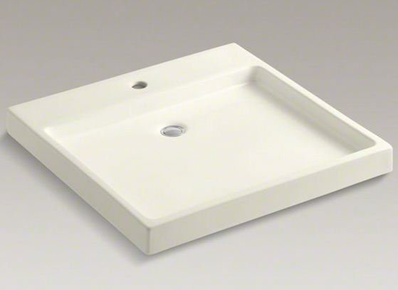 Purist® Ceramic Rectangular Drop-In Bathroom Sink, White, Single