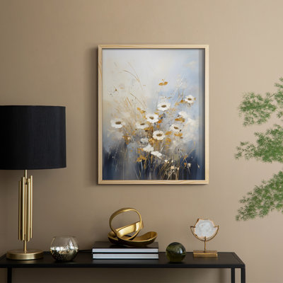 Reproduction encadrée FLORAL Series CCCCXXII - bois massif