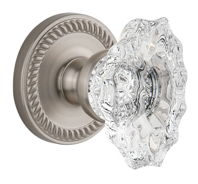 Figurine simple Grandette Newport Rosette, Nickel satiné