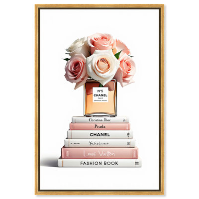 Rose Reads Rouge Canvas Trendy Fashion Print by 