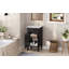 Ensemble de meuble-lavabo autoportant de 18 po avec lavabo en céramique, ensemble de meuble-lavabo simple autoportant avec porte à fermeture douce, tablette réglable, style français, pieds pleins-2009412698