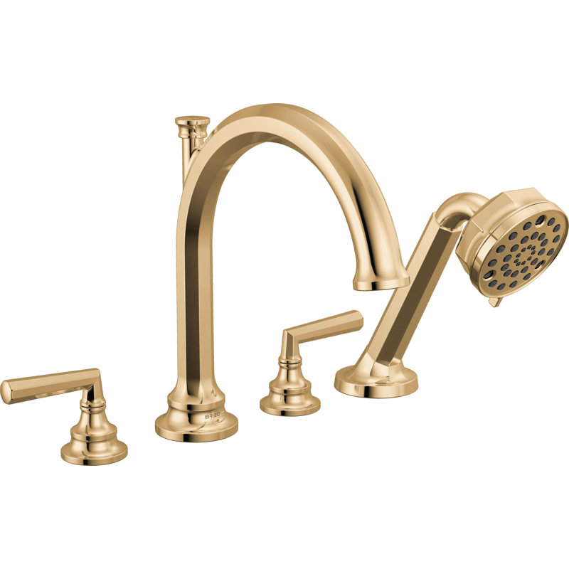 Beauclere™ Roman Tub Faucet With Handshower, Lever Handle, Brilliance Polished Nickel