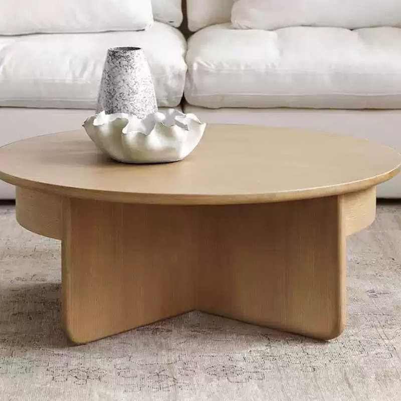 Modern Simple Style Coffee Table with Round Top