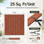 Dalles de terrasse emboîtables WPC, 25 pièces - Panneaux en bois rouge gaufré pour une installation facile et une durabilité accrue