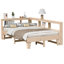 Bookcase Bed Without Mattress Solid Wood Pine-1938820490-1938820492