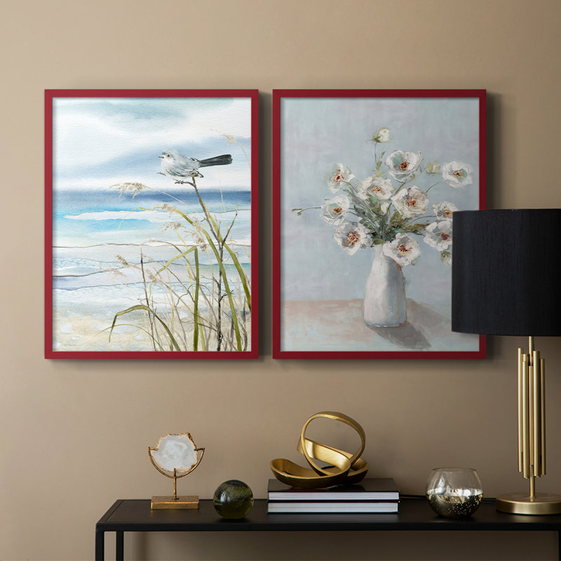 Seaside Rest II - reproduction encadrée de qualité supérieure - prête à être accrochée - aucun clou requis - aucun clou requis