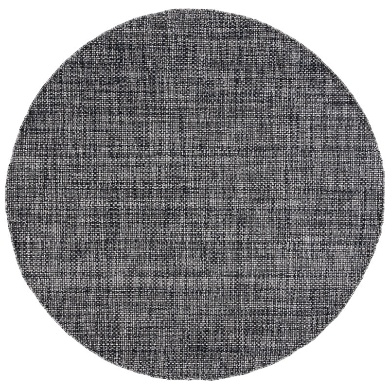 Tapis noir Montauk 476, Rond 6 pi
