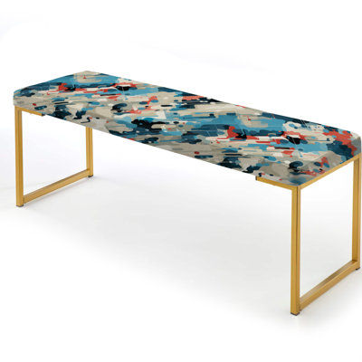 Cober Techno Concealment - Abstract Upholstered Gold Bench
