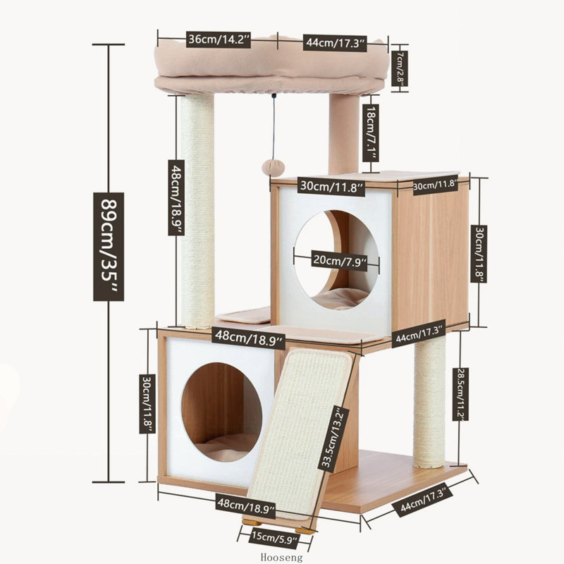 Cabane pour arbre à chat Road, Beige