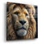 «Lion Portrait» par Rey Klimt, art mural en verre acrylique-937413879