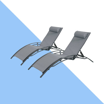 Sebastien 160cm Long Reclining Chaise Lounge Set
