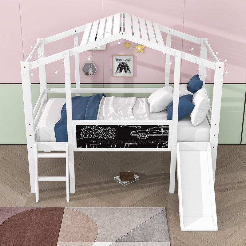 Samia Twin House Bed by YUNMA, White