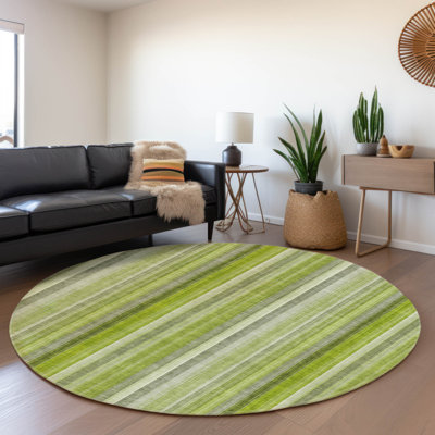 Premium Machine Washable Cerrito AMF543 Green Rug