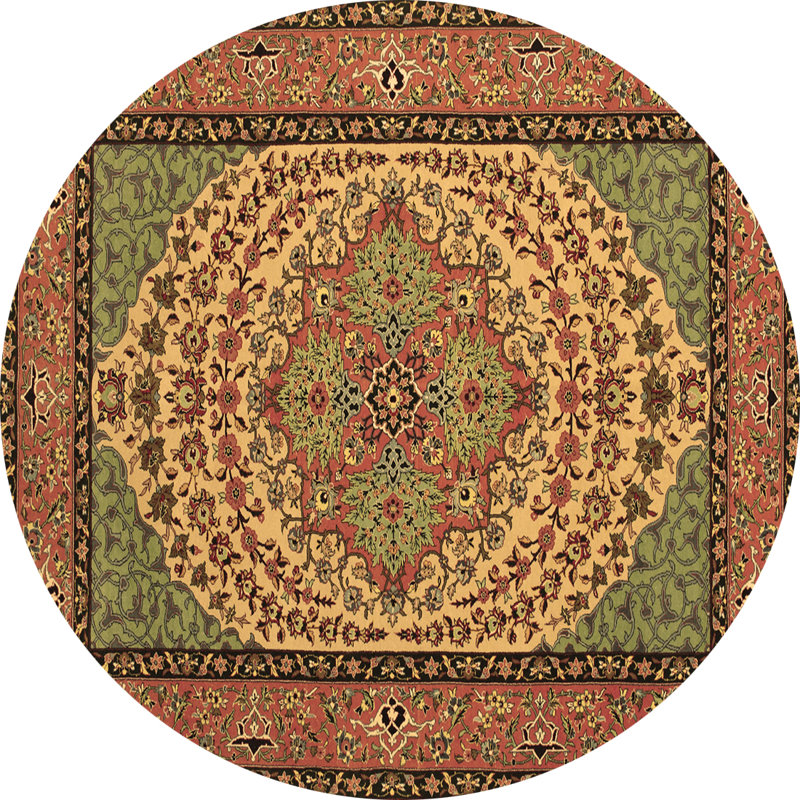 Tapis brun traditionnel Traditional 1, Rond 4 pi