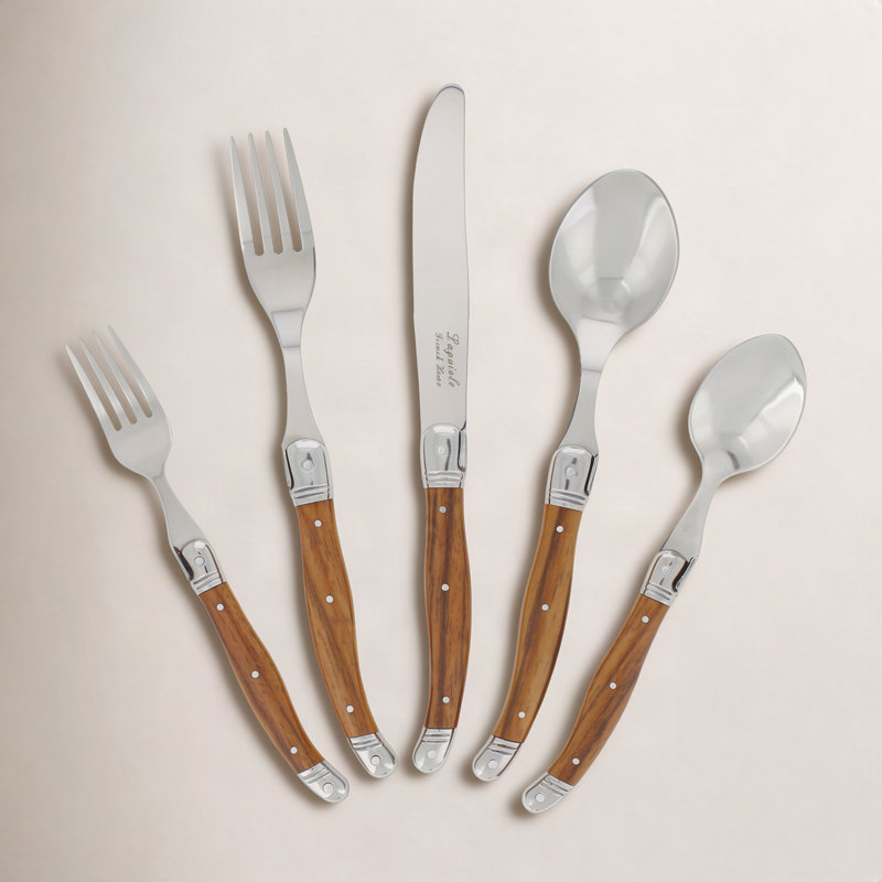 Alcott Hill® Hixon Stainless Steel Flatware Set - Service for 4, Brown