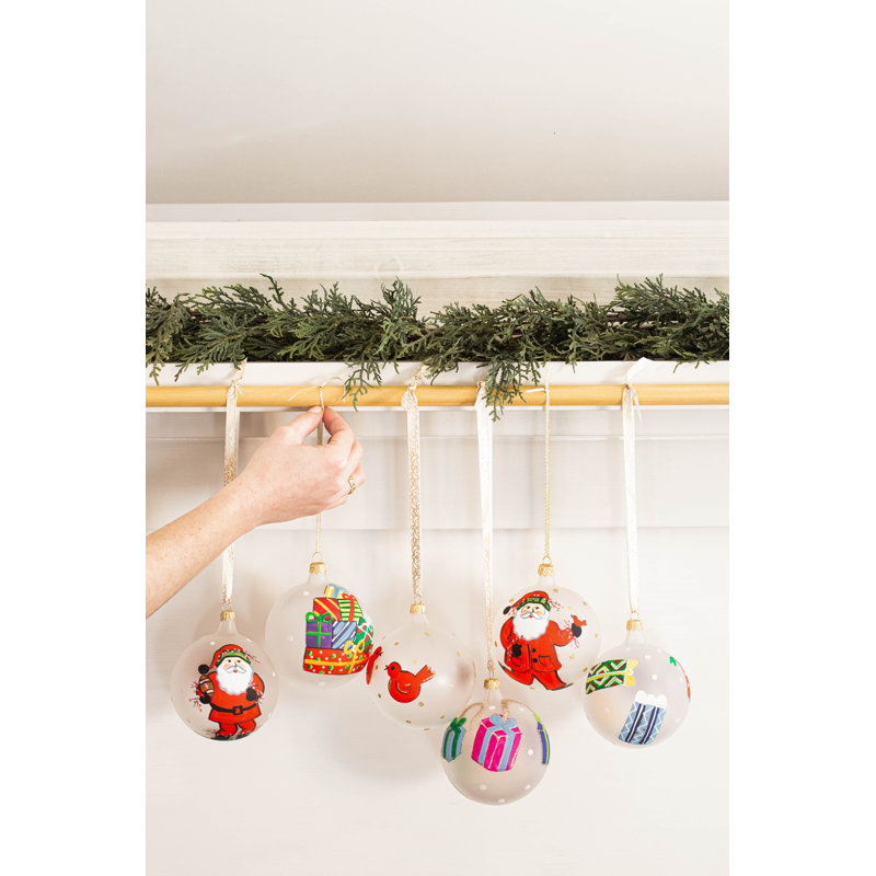 4'' Handmade Glass Animals Ball Ornament