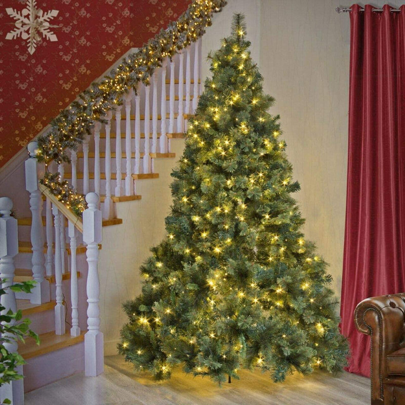 Lighted Artificial Christmas Tree, 7 ft.