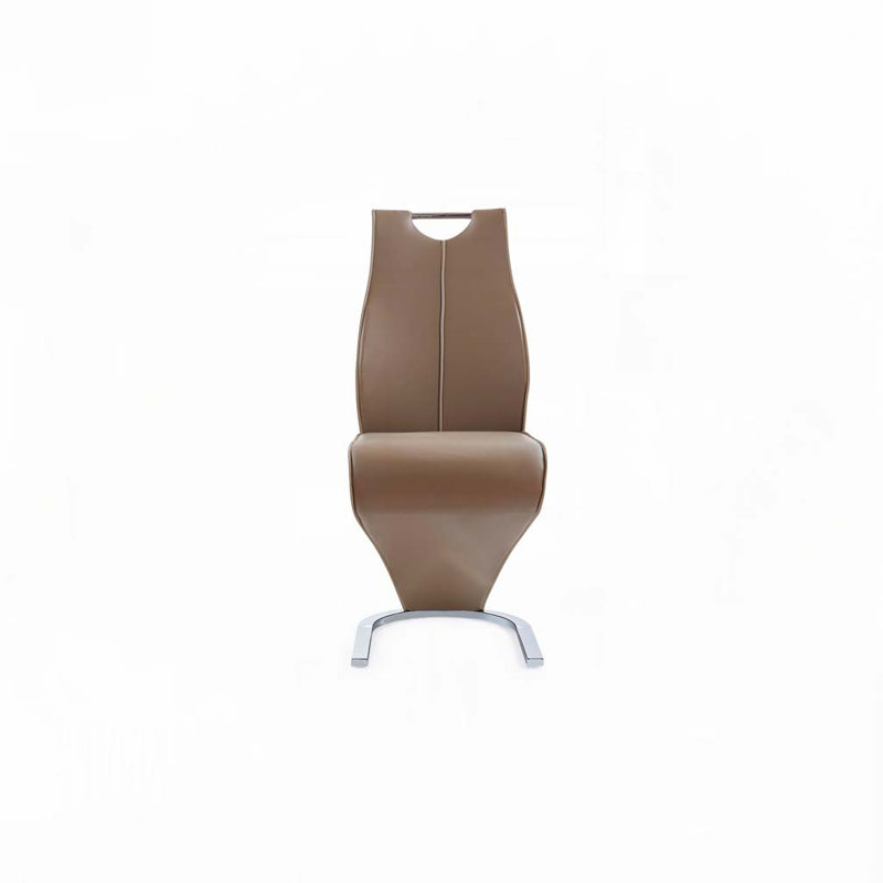 Faux Leather Dining Chair, Brown