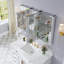 Armoire à pharmacie encastrée ou murale en aluminium avec miroir et étagère ouverte, 112 cm (L) x 76 cm (H).-2037808500-2037808503