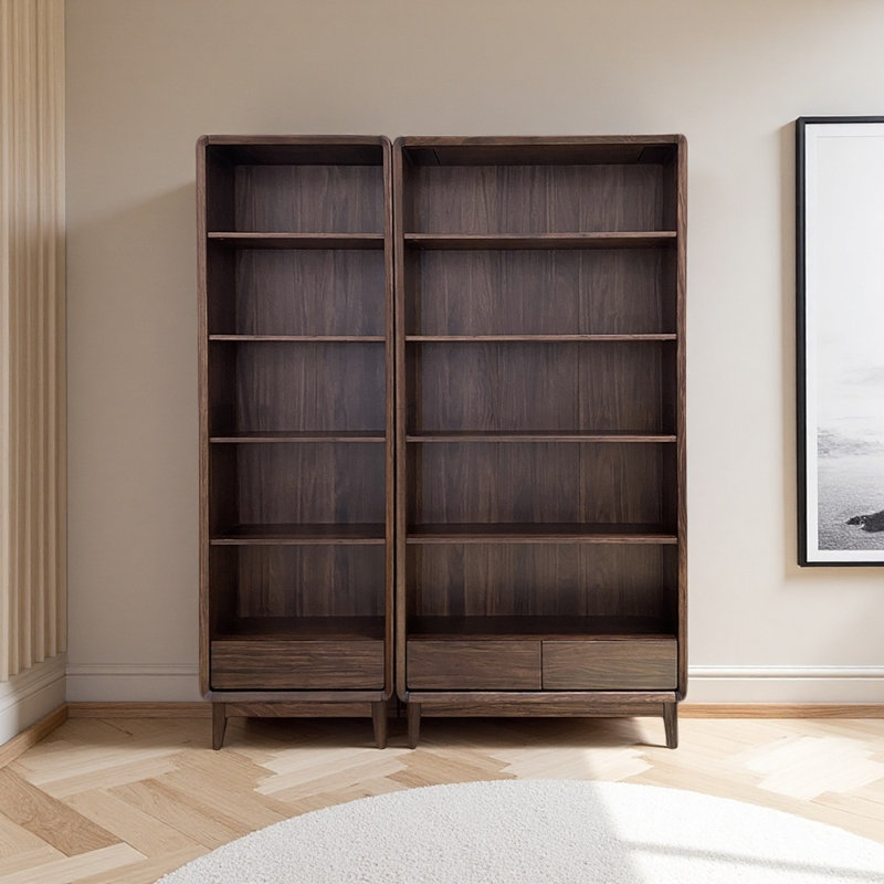 New Chinese style bookcase, (10 Shelves) 74.8"H x 59.06"W x 11.8"D, Dark Brown