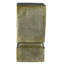 Cast Metal Block End Table In Dark Brass Finish