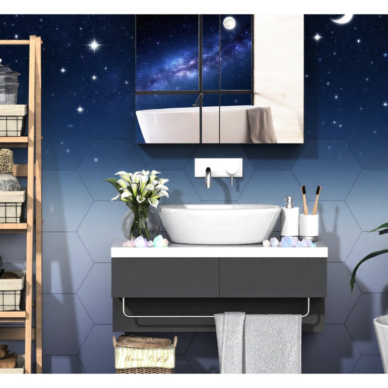 Miroir de salle de bain avec miroir