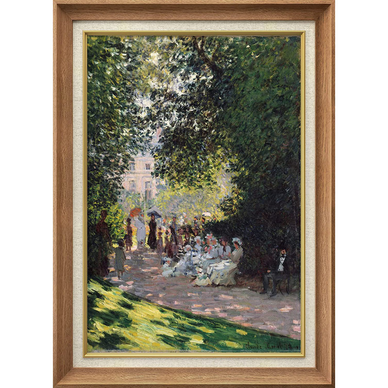 «The Park Monceau» par Claude Monet - peinture sur toile encadrée, Naturel