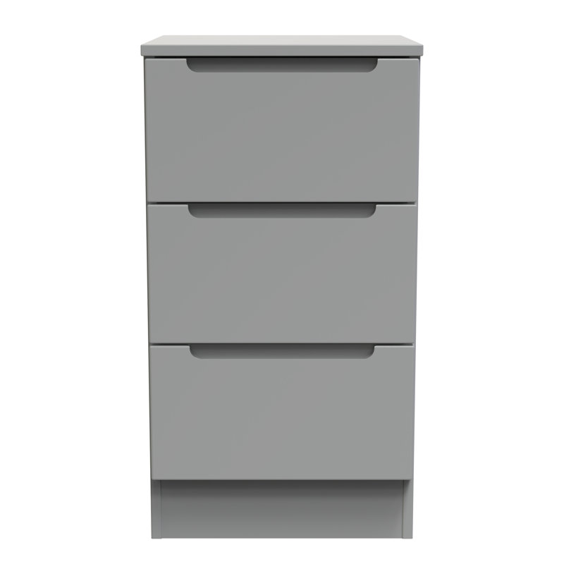 Bisma 37cm W Manufactured Wood Bedside Table, Grey