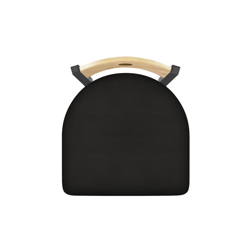 Tabouret pivotant Voltaire, Étain, 25, Siège espresso Canter / finition érable naturel