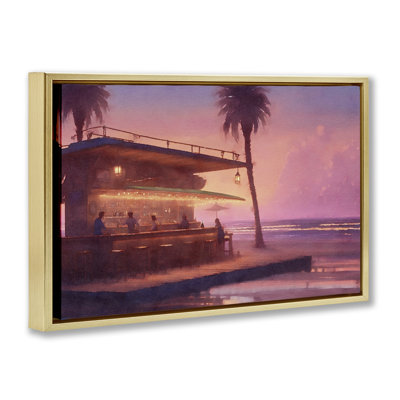  Toile flottante encadrée «Vivid Tropical Sunset» par Noah Bay