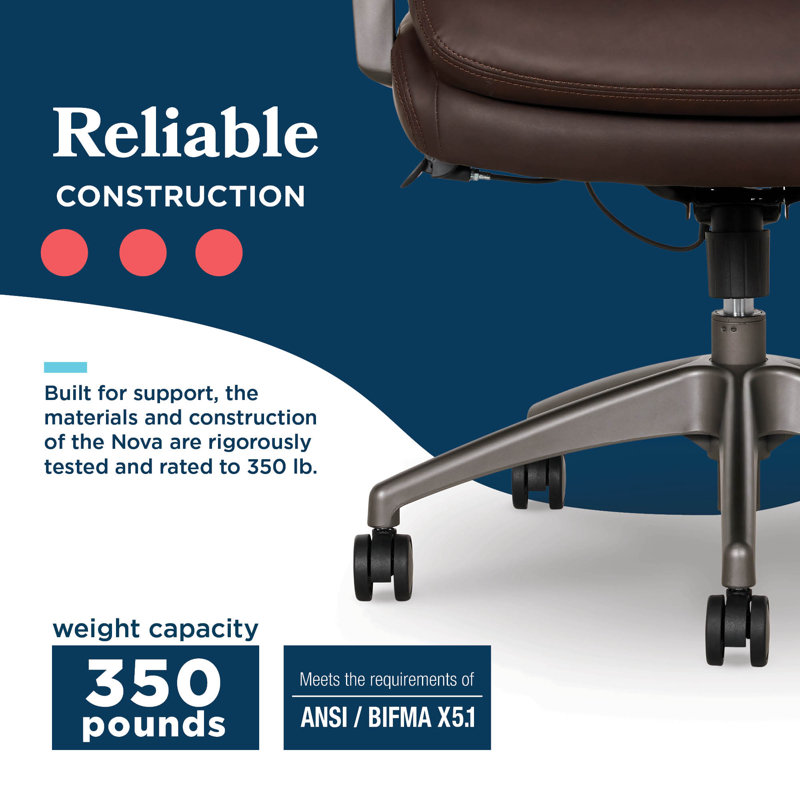 Nova Brown Vegan Leather High-Back Executive Swivel Chair