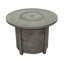 Spirit 36" Round Gas Fire Pit Chat Table With Clear Glass Fire Beads