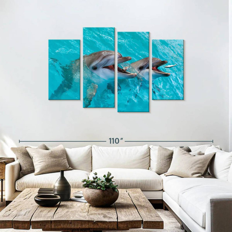 Brampt, dauphins mignons, H 48 po x l 75 po