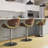 Marana Adjustable Swivel Upholstered Mid-Century Modern Bar Stool with Bentwood Frame-98126132