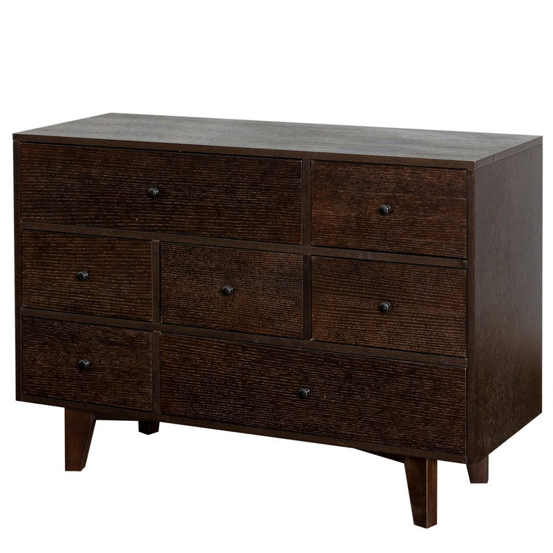 Commode de tiroir en bois massif peinte à la bombe aérosol, casiers d'armoire de table de buffet, casiers de table de console de buffet, poignée ronde rétro, applicable à la salle à manger, au salon, au couloir de la cuisine auburn
