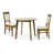 Medium Brown Table with Beige Chairs