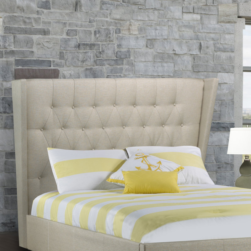 tête à oreilles rembourré Szymanski, Grand, Lin - Gris anthracite